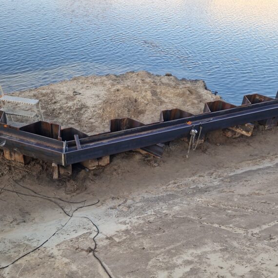 Renovatie kadewand Derde Rijksbinnenhaven